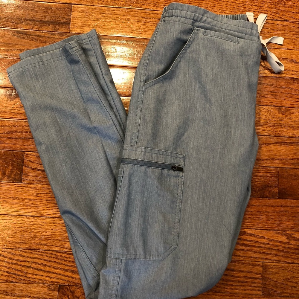 FIGS Heather Indigo Yola- Tall Skinny Scrub Pants